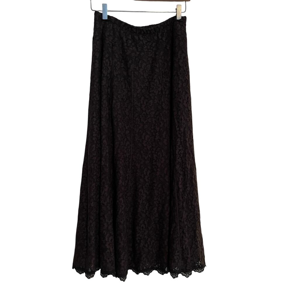 Susan Graves Style Lace gray Long Skirt Size Small Women's Clothing